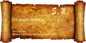 Stanga Menta névjegykártya